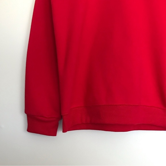 Vintage Red Long Sleeve Crew Neck Backwoods Sweatshirt Pullover Unisex Womens - Picture 2 of 5